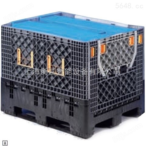 重型折叠箱超大型托盘式卡板箱塑料可折叠周转箱1200*1000*975